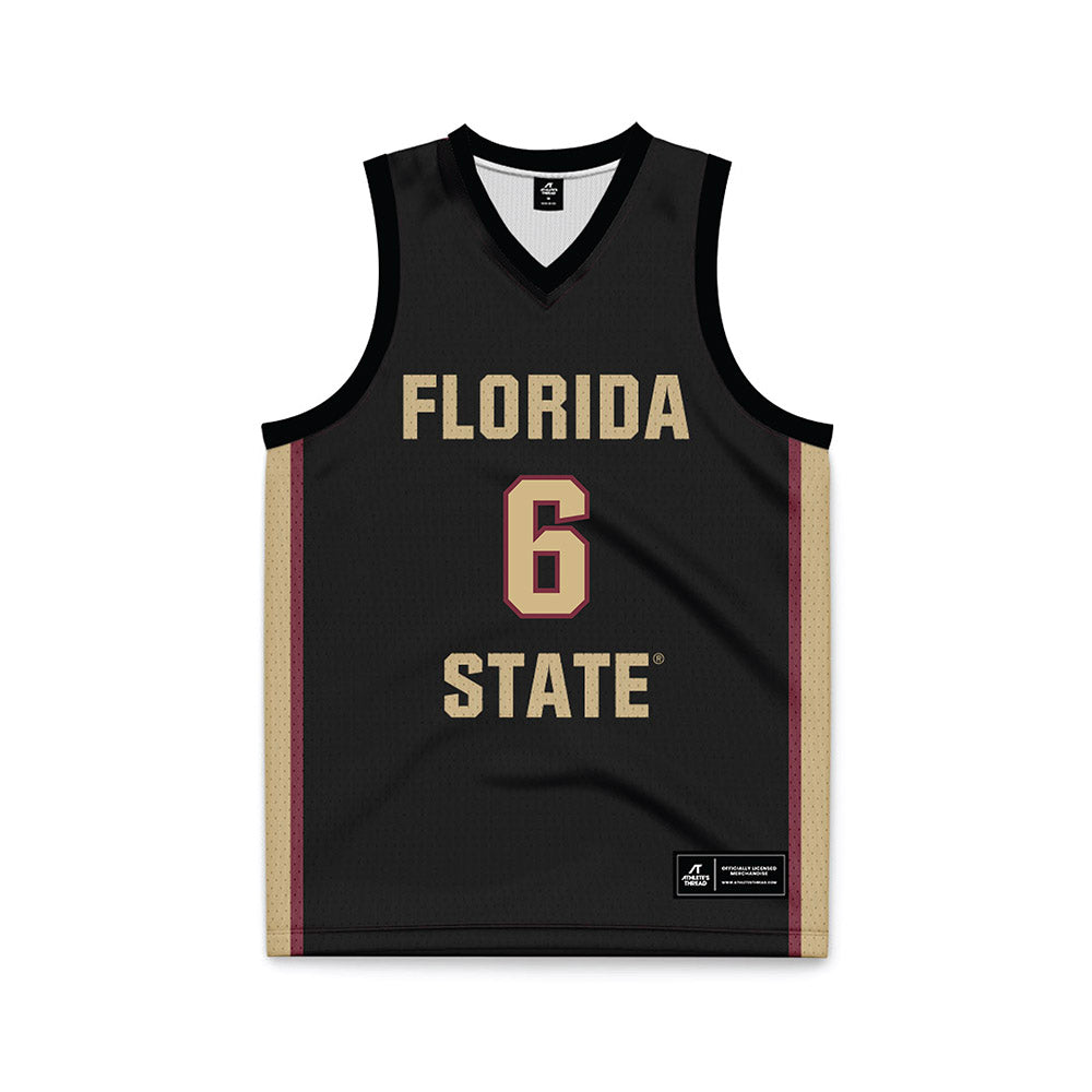FSU - NCAA Men's Basketball : Robert McCray V - Black Basketball Jersey-0