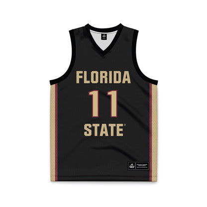 FSU - NCAA Men's Basketball : Xavier Osceola - Black Basketball Jersey-0