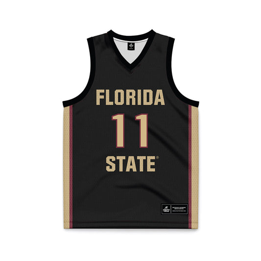 FSU - NCAA Men's Basketball : Xavier Osceola - Black Basketball Jersey-0