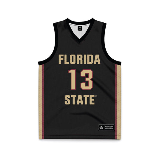 FSU - NCAA Women's Basketball : Tatum Greene - Black Basketball Jersey-0