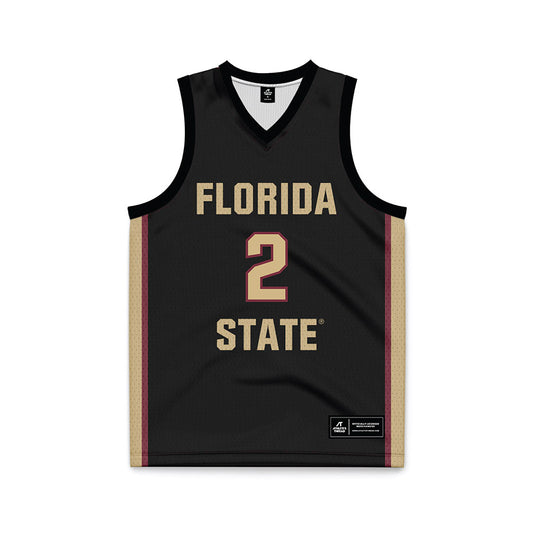 FSU - NCAA Men's Basketball : Cam Miles - Black Basketball Jersey-0