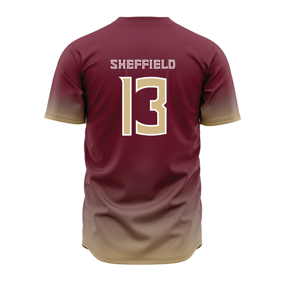 FSU - NCAA Baseball : Noah Sheffield - Garnet Jersey-1