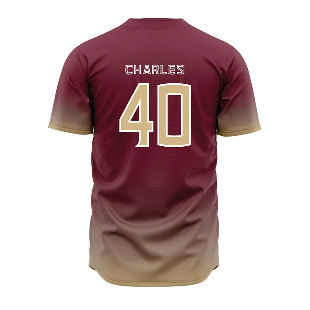 FSU - NCAA Baseball : Joseph Charles - Garnet Jersey-1