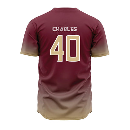 FSU - NCAA Baseball : Joseph Charles - Garnet Jersey-1
