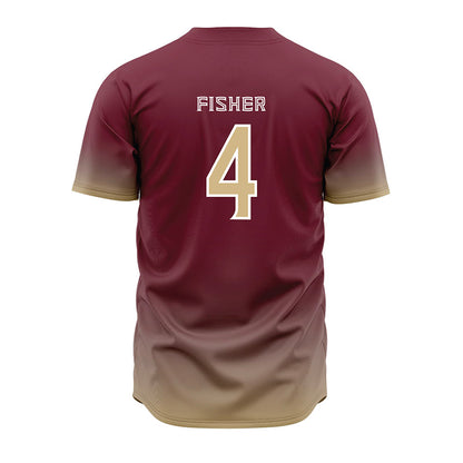FSU - NCAA Baseball : Cal Fisher - Garnet Jersey-1