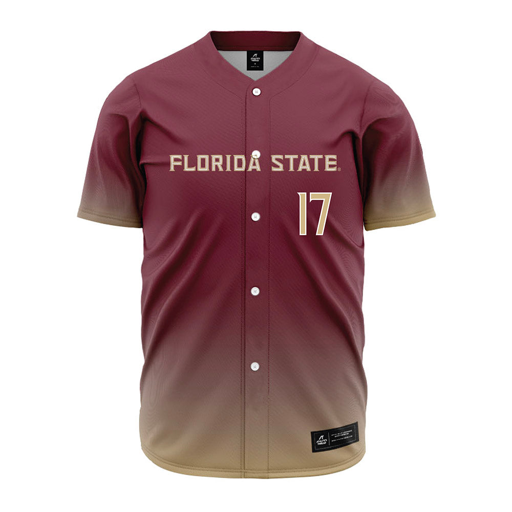 FSU - NCAA Baseball : Charlie Buckles - Garnet Jersey-0