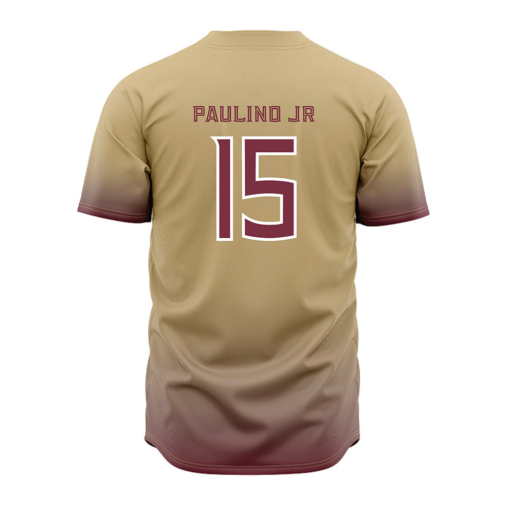 FSU - NCAA Baseball : Kelvyn Paulino jr - Cream Jersey-1
