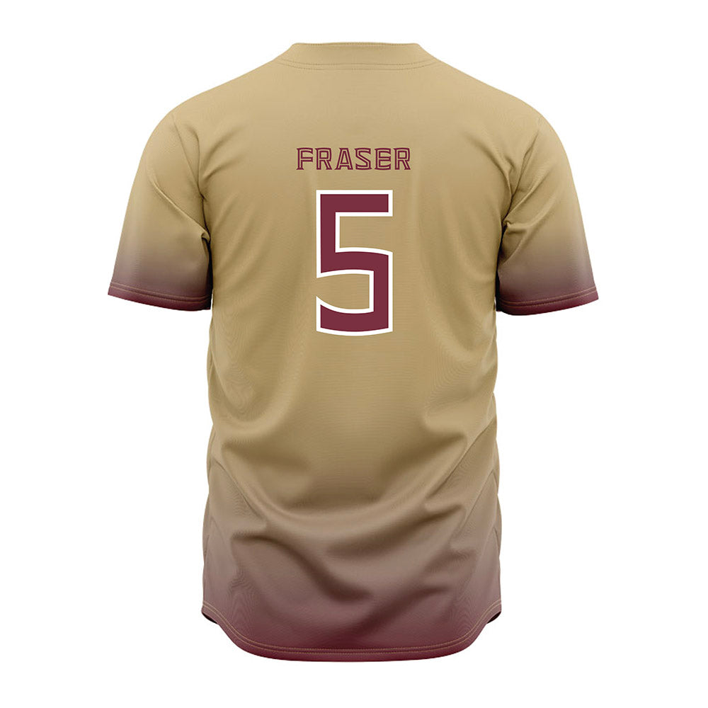 FSU - NCAA Baseball : Gabe Fraser - Cream Jersey-1