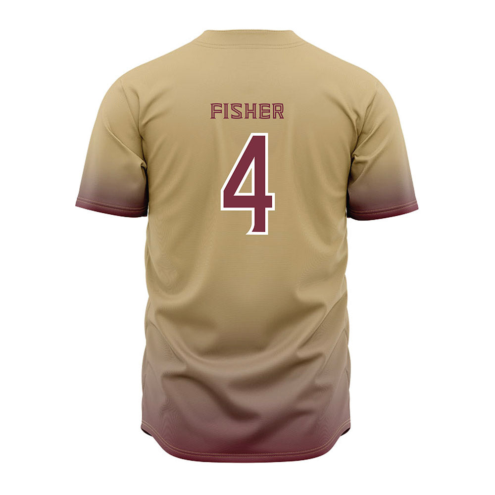 FSU - NCAA Baseball : Cal Fisher - Cream Jersey-1