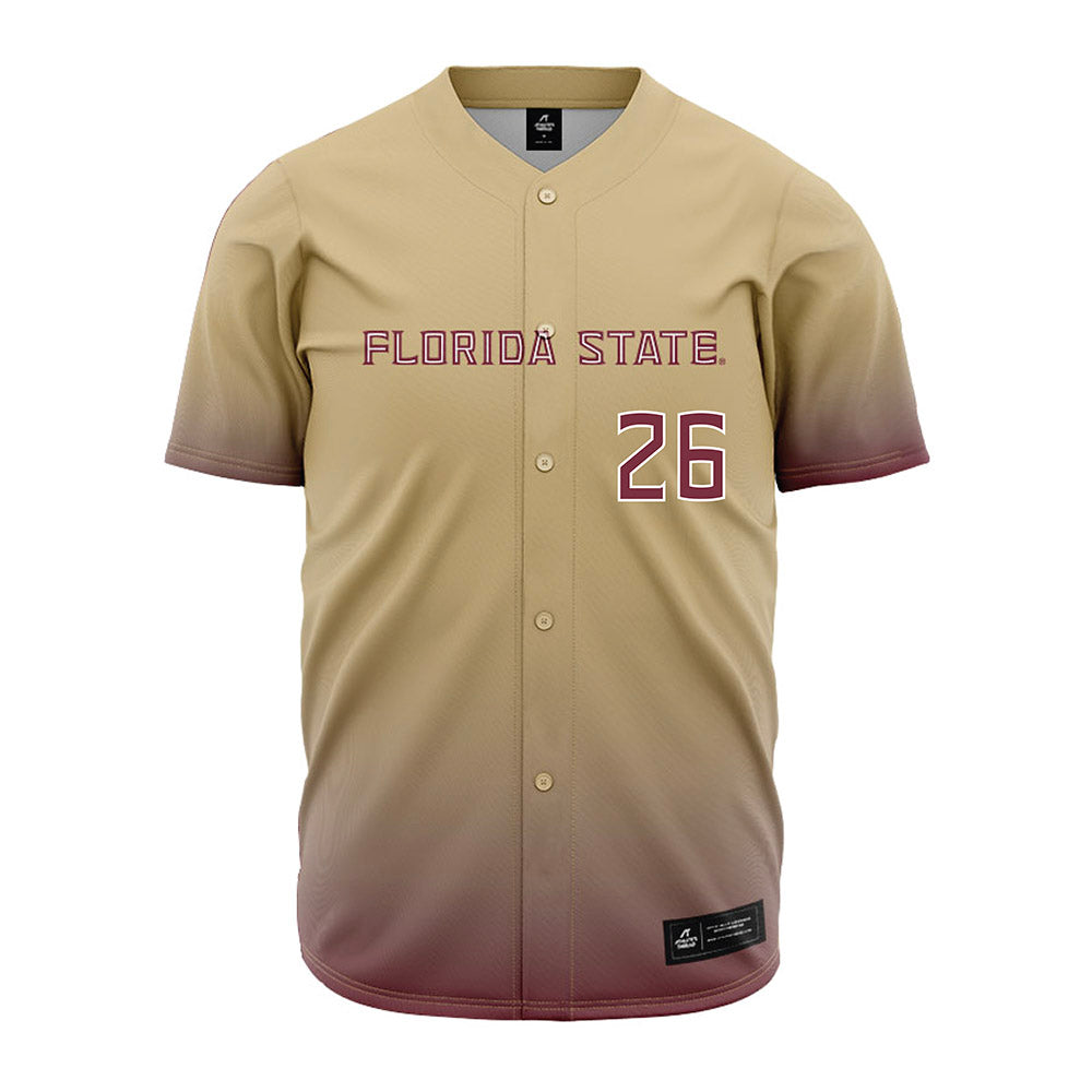 FSU - NCAA Baseball : Eli Putnam - Cream Jersey-0