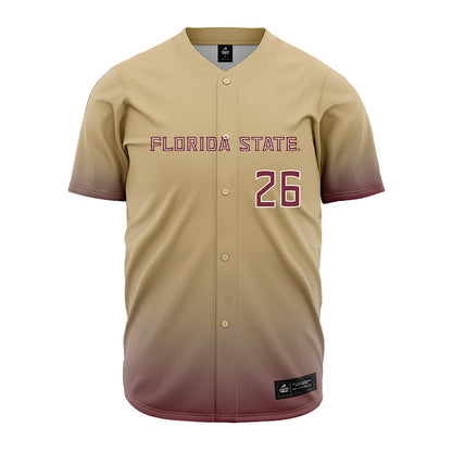 FSU - NCAA Baseball : Eli Putnam - Cream Jersey-0