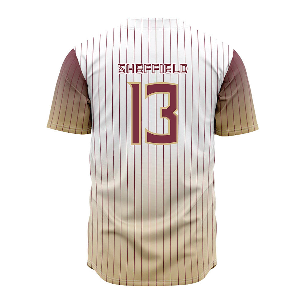 FSU - NCAA Baseball : Noah Sheffield - Pinstripe Jersey-1