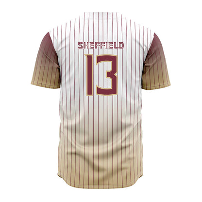 FSU - NCAA Baseball : Noah Sheffield - Pinstripe Jersey-1