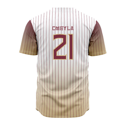 FSU - NCAA Baseball : Nathan Cmeyla - Pinstripe Jersey-1
