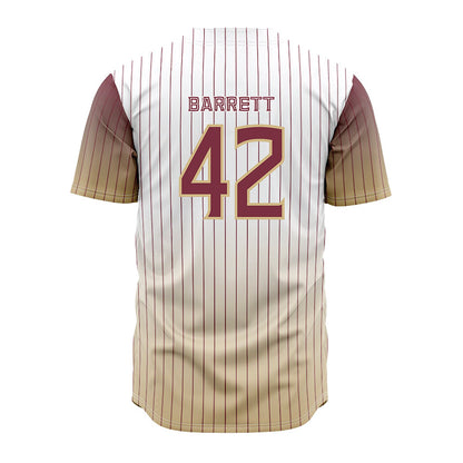 FSU - NCAA Baseball : David Barrett - Pinstripe Jersey-1