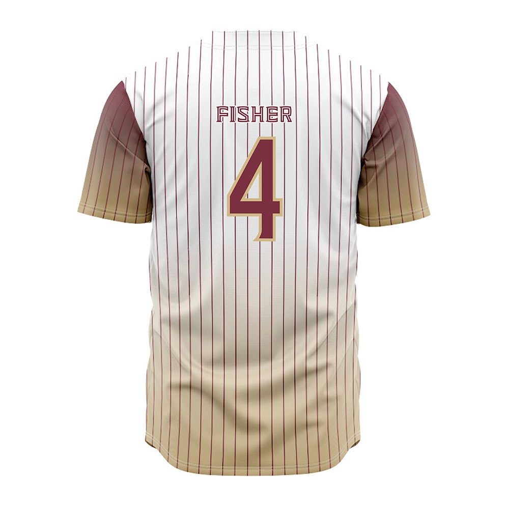 FSU - NCAA Baseball : Cal Fisher - Pinstripe Jersey-1