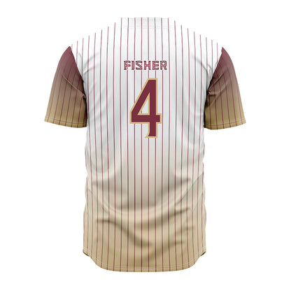 FSU - NCAA Baseball : Cal Fisher - Pinstripe Jersey-1