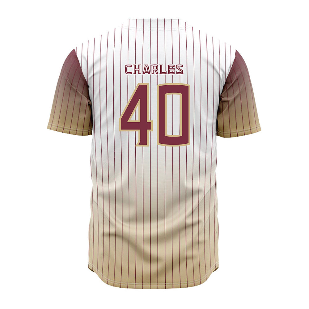 FSU - NCAA Baseball : Joseph Charles - Pinstripe Jersey-1