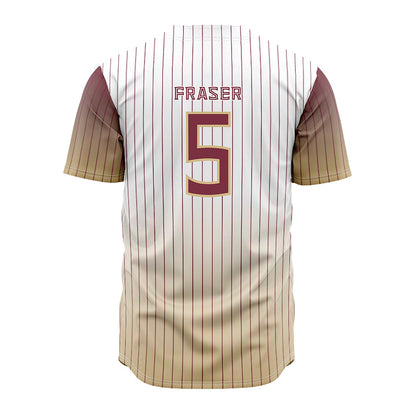 FSU - NCAA Baseball : Gabe Fraser - Pinstripe Jersey-1
