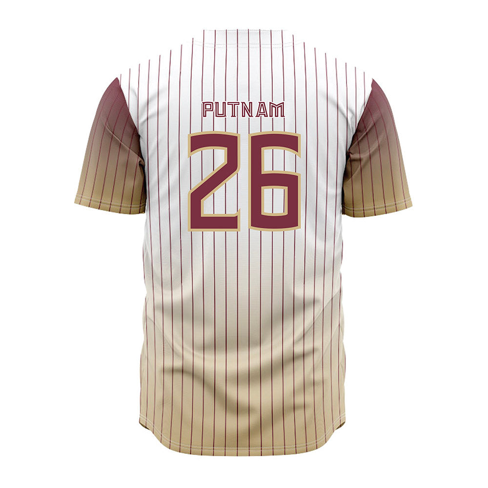 FSU - NCAA Baseball : Eli Putnam - Pinstripe Jersey-1