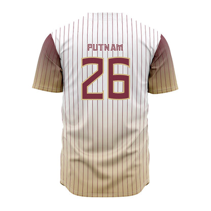 FSU - NCAA Baseball : Eli Putnam - Pinstripe Jersey-1