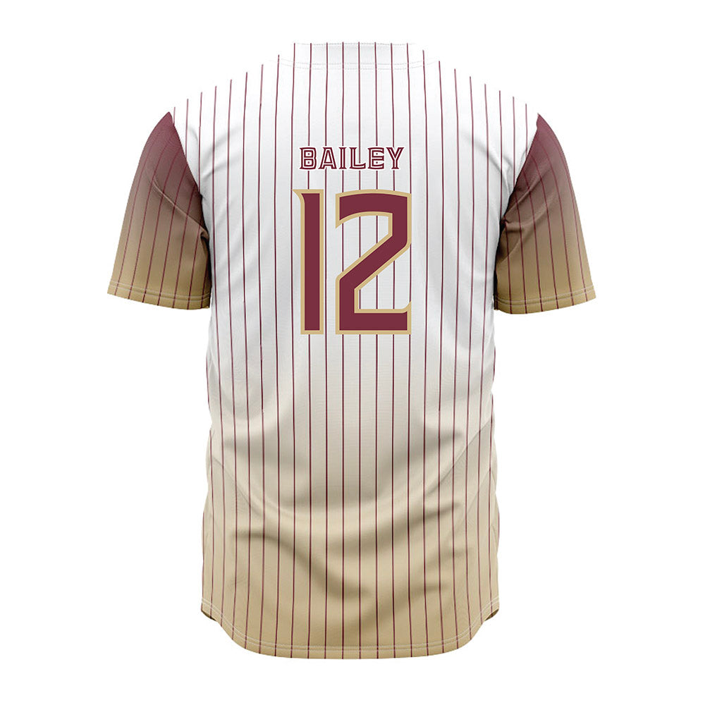 FSU - NCAA Baseball : Myles Bailey - Pinstripe Jersey-1