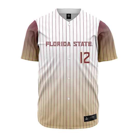 FSU - NCAA Baseball : Myles Bailey - Pinstripe Jersey-0