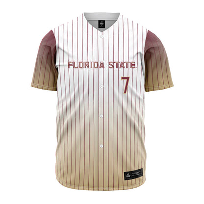 FSU - NCAA Baseball : Wes Mendes - Pinstripe Jersey-0