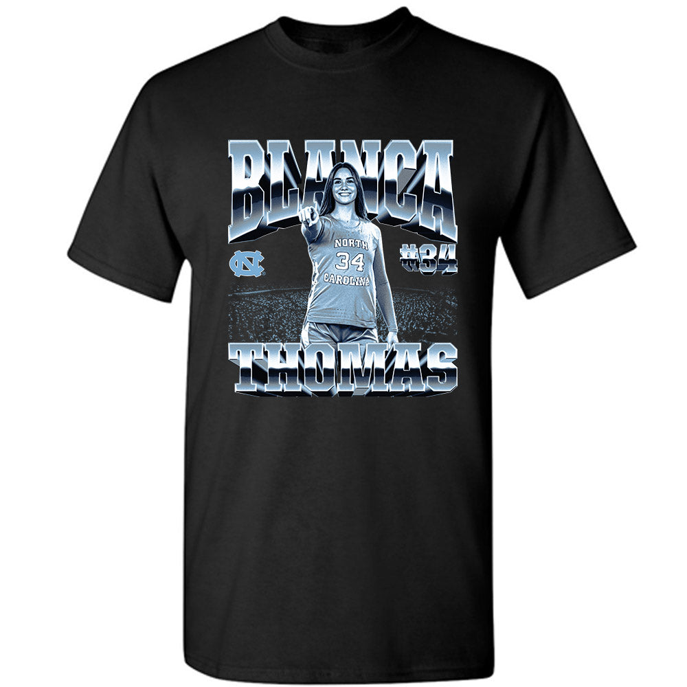 UNC - NCAA Women's Basketball : Blanca Thomas - Player Collage T-Shirt-0