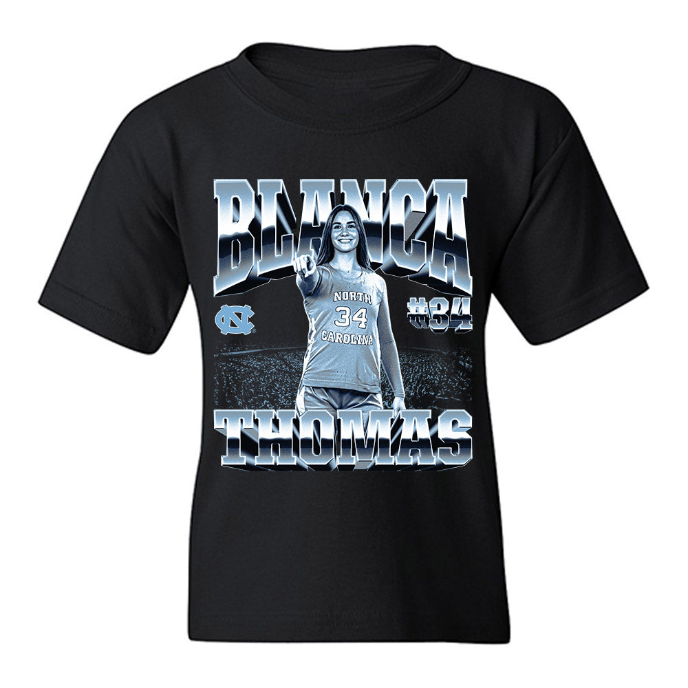 UNC - NCAA Women's Basketball : Blanca Thomas - Player Collage Youth T-Shirt-0