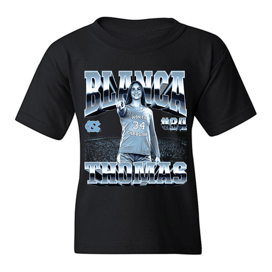 UNC - NCAA Women's Basketball : Blanca Thomas - Player Collage Youth T-Shirt-0