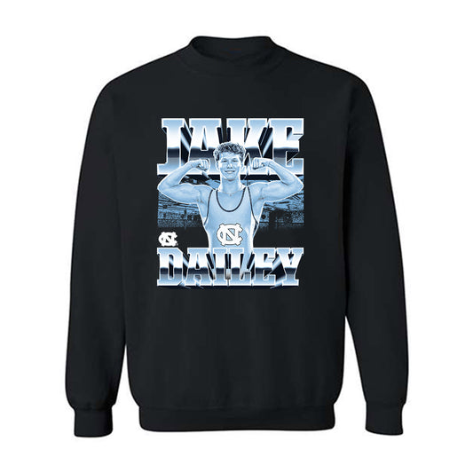 UNC - NCAA Wrestling : Jake Dailey - Player Collage Crewneck Sweatshirt-0