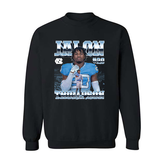 UNC - NCAA Football : Jalon Thompson - Player Collage Crewneck Sweatshirt-0