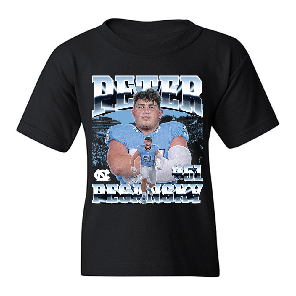 UNC - NCAA Football : Peter Pesansky - Player Collage Youth T-Shirt-0