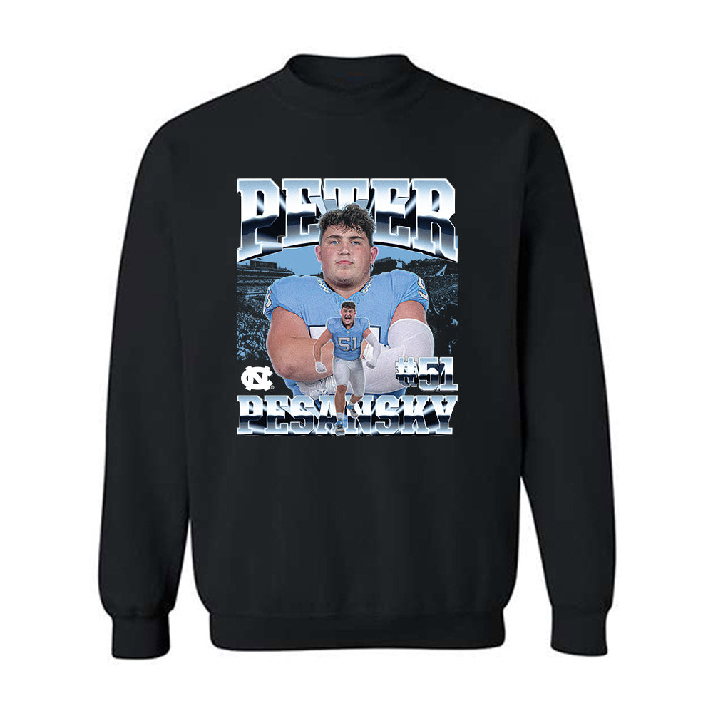 UNC - NCAA Football : Peter Pesansky - Player Collage Crewneck Sweatshirt-0