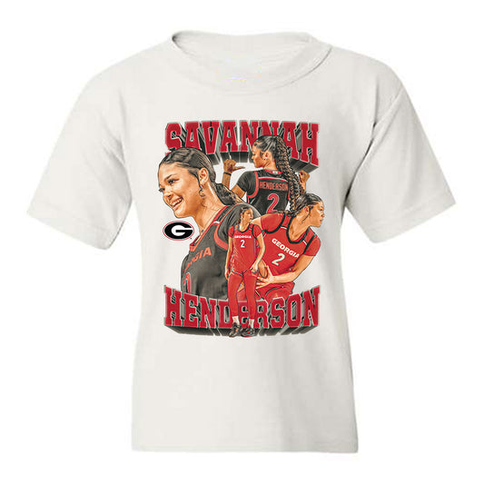 Georgia - NCAA Women's Basketball : Savannah Henderson - Player Collage Youth T-Shirt-0