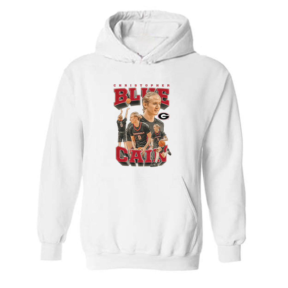 Georgia - NCAA Men's Basketball : Christopher Cain - Player Collage Hooded Sweatshirt-0