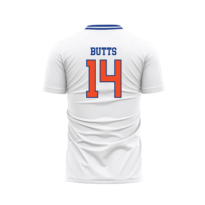 Florida - NCAA Women's Soccer : Njeri Butts - Retro White Soccer Jersey-1