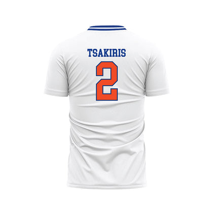 Florida - NCAA Women's Soccer : Kai Tsakiris - Retro White Soccer Jersey-1
