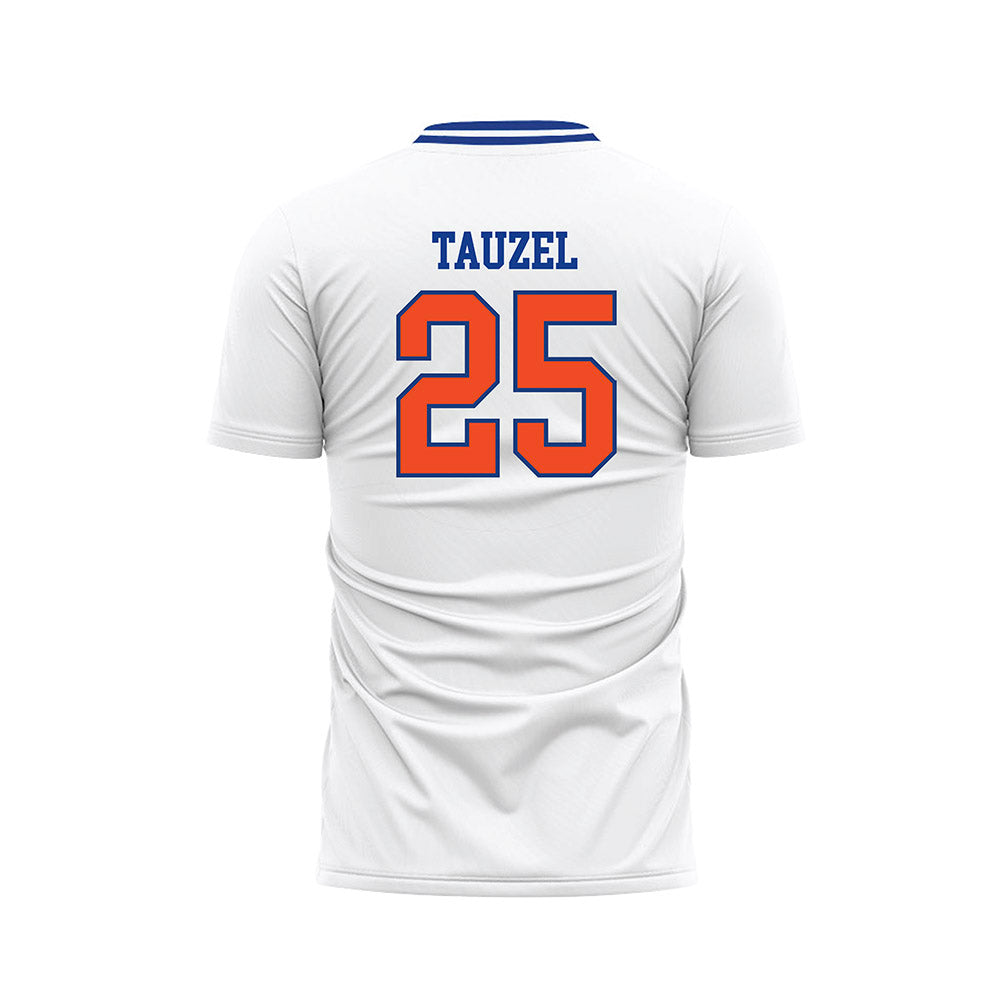 Florida - NCAA Women's Soccer : Delaney Tauzel - Retro White Soccer Jersey-1