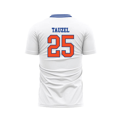 Florida - NCAA Women's Soccer : Delaney Tauzel - Retro White Soccer Jersey-1