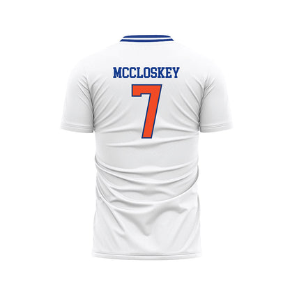 Florida - NCAA Women's Soccer : Lauren McCloskey - Retro White Soccer Jersey-1