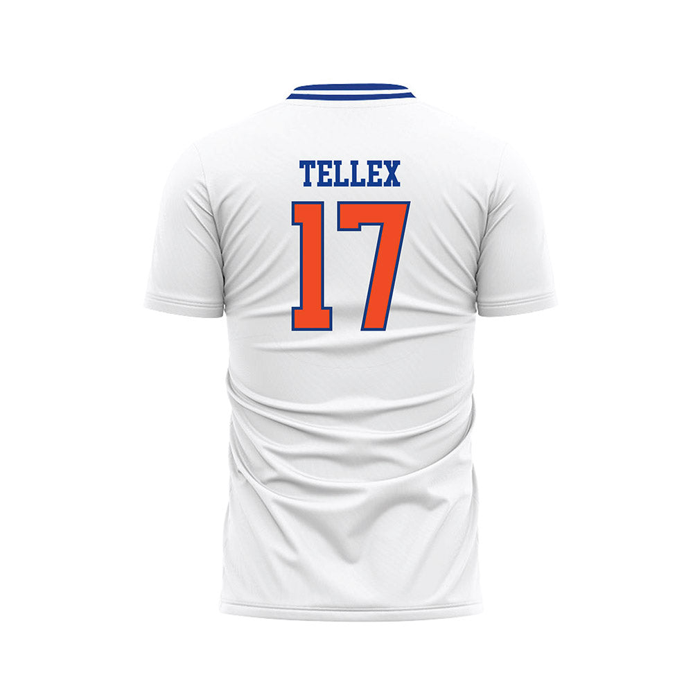 Florida - NCAA Women's Soccer : Delaney Tellex - Retro White Soccer Jersey-1