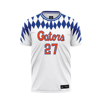 Florida - NCAA Women's Soccer : Norah Abbott - Retro White Soccer Jersey-0