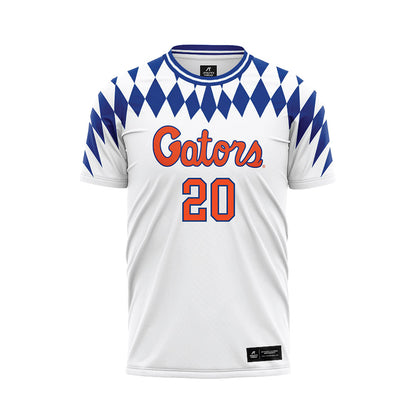 Florida - NCAA Women's Soccer : Anna Deleon - Retro White Soccer Jersey-0