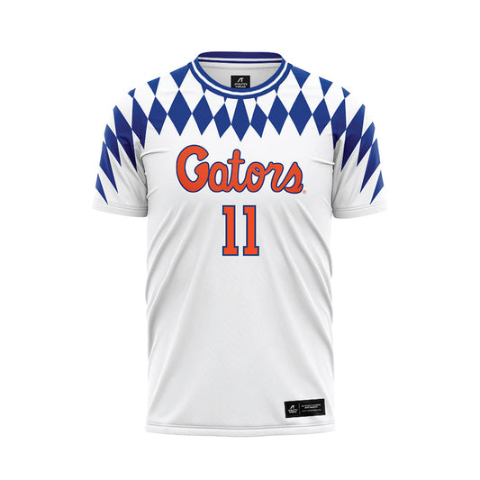 Florida - NCAA Women's Soccer : Sophie White - Retro White Soccer Jersey-0