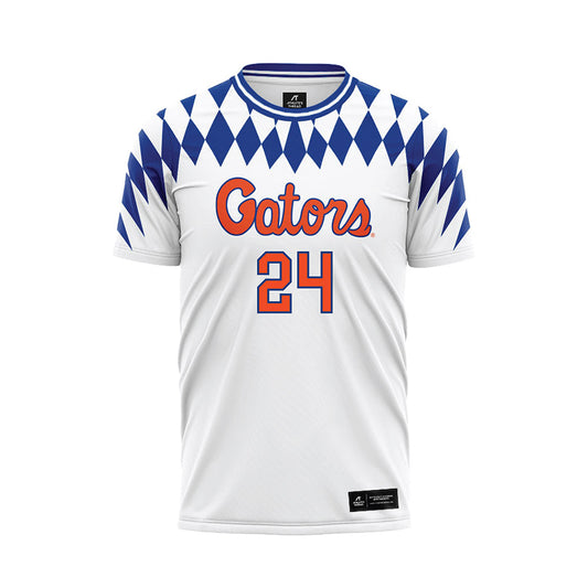 Florida - NCAA Women's Soccer : Lucy Froitzheim - Retro White Soccer Jersey-0