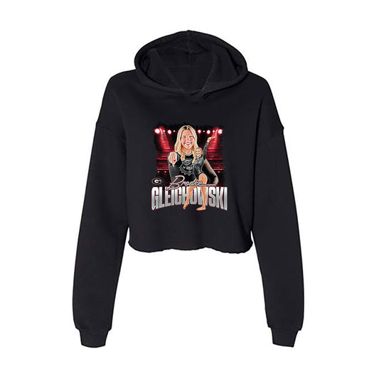 Georgia - NCAA Women's Gymnastics : Brooke Gleichowski - Player Collage Women's Crop Fleece Hoodie-0