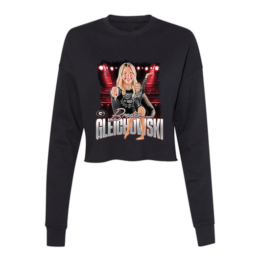 Georgia - NCAA Women's Gymnastics : Brooke Gleichowski - Player Collage Women's Cropped Crew Fleece-0