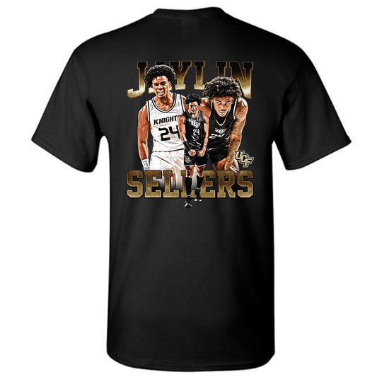 Central Florida - NCAA Men's Basketball : Jaylin Sellers - Player Collage T-Shirt-1